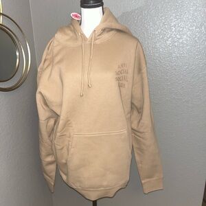 BNWT Anti-Social Social Club Hoodie Size Medium Tan
